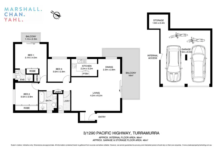 Floorplan of Homely apartment listing, 3/1290 Pacific Highway, Turramurra NSW 2074