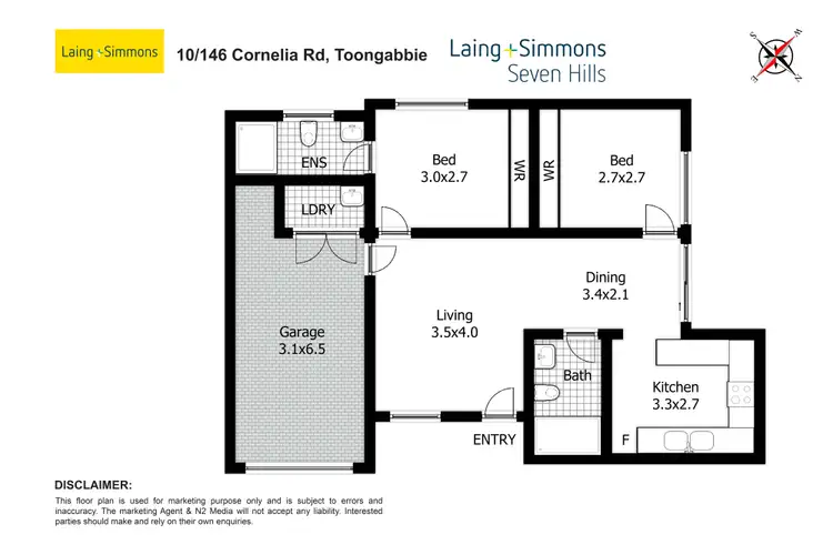 Floorplan of Homely villa listing, 10/146 Cornelia Road, Toongabbie NSW 2146
