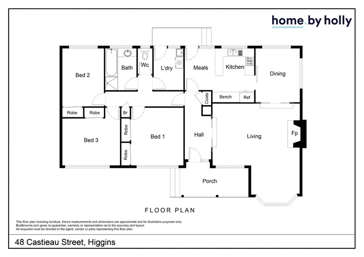 Floorplan of Homely house listing, 48 Castieau Street, Higgins ACT 2615