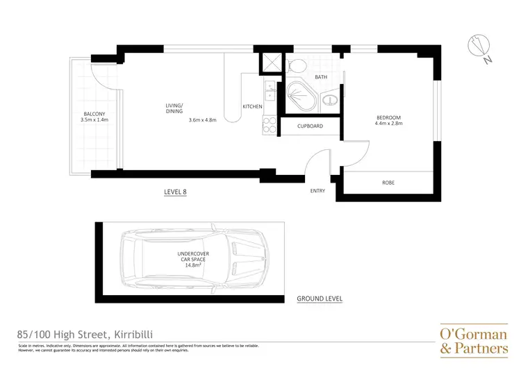 Floorplan of Homely apartment listing, 85/100 High Street, North Sydney NSW 2060