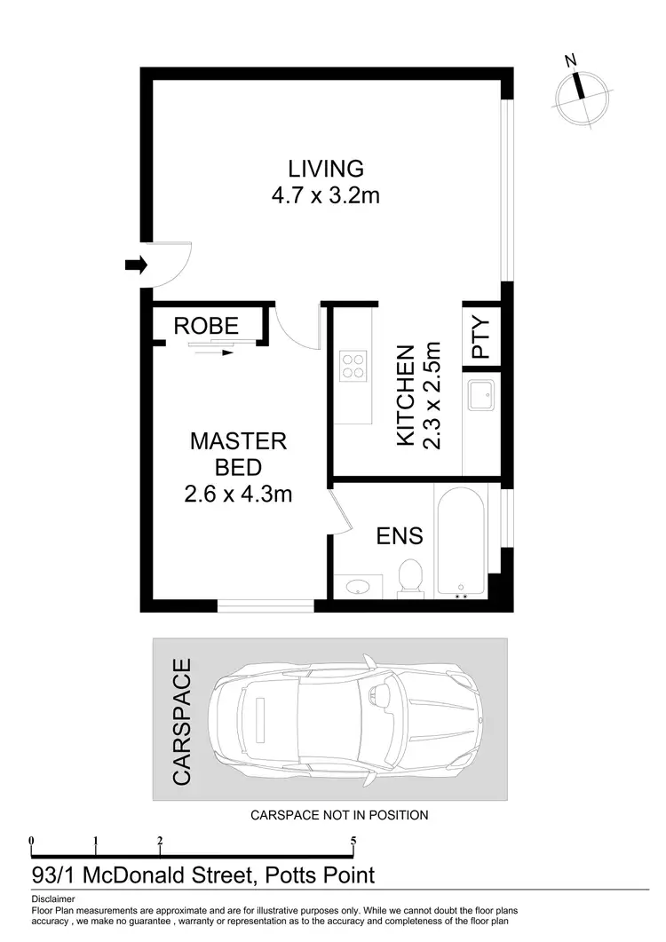 Floorplan of Homely unit listing, 93/1 McDonald Street, Potts Point NSW 2011