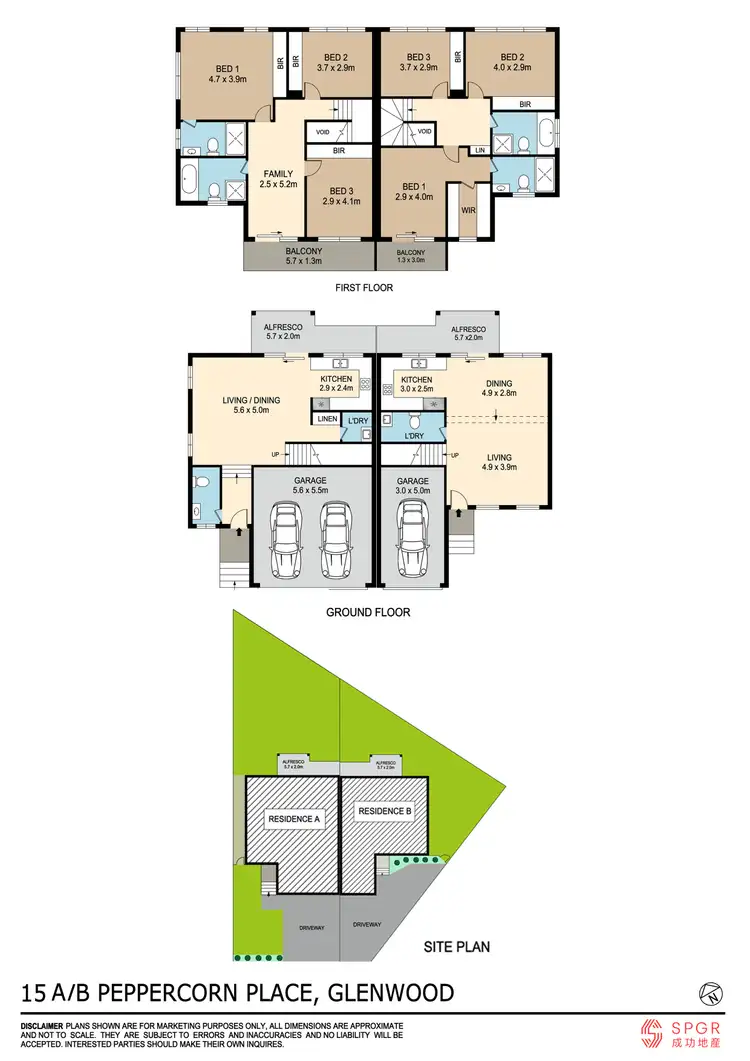 Floorplan of Homely house listing, 15A&B Peppercorn Place, Glenwood NSW 2768