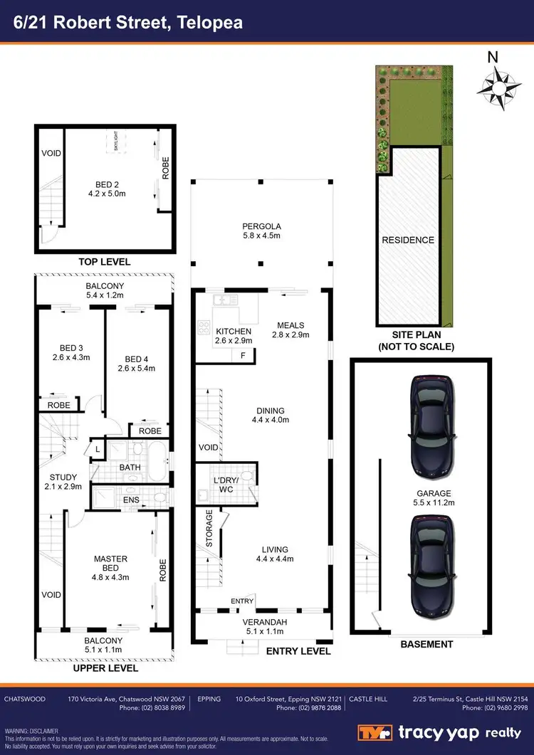 Floorplan of Homely townhouse listing, 6/21 Robert Street, Telopea NSW 2117