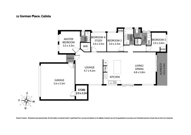 Floorplan of Homely house listing, 11 Gorman Place, Calista WA 6167