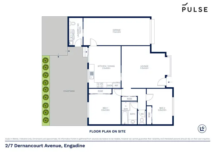 Floorplan of Homely villa listing, 2/7 Dernancourt Avenue, Engadine NSW 2233
