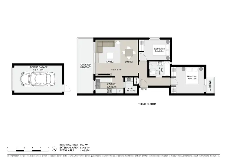 Floorplan of Homely apartment listing, 6/357 Alfred Street North, Neutral Bay NSW 2089