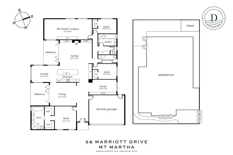 Floorplan of Homely house listing, 58 Marriott Drive, Mount Martha VIC 3934