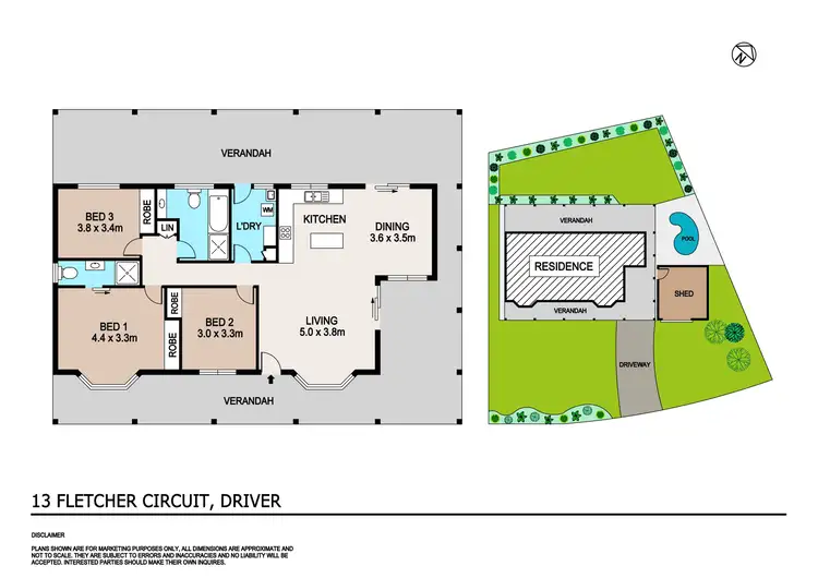 Floorplan of Homely house listing, 13 Fletcher Circuit, Driver NT 830