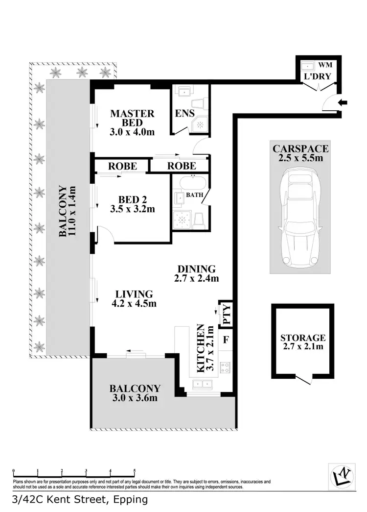 Floorplan of Homely apartment listing, 3/42C Kent Street, Epping NSW 2121