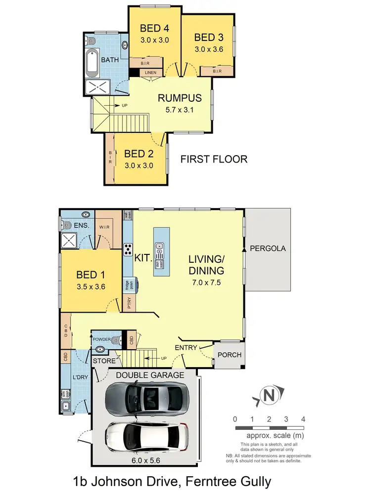 Floorplan of Homely house listing, 1B Johnson Drive, Ferntree Gully VIC 3156