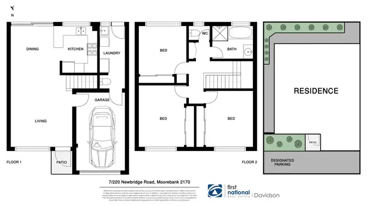 Floorplan of Homely townhouse listing, 7/220 Newbridge Road, Moorebank NSW 2170