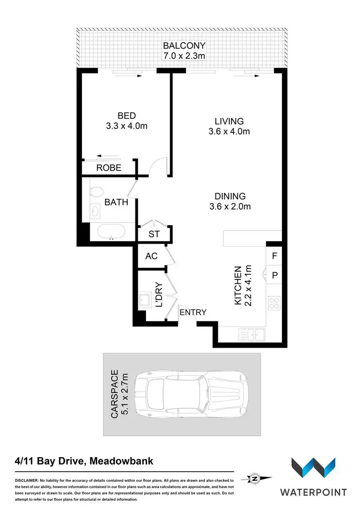 Floorplan of Homely apartment listing, 4/11 Bay Drive, Meadowbank NSW 2114