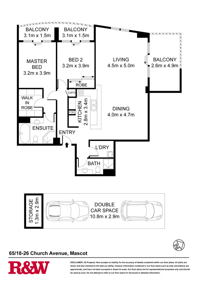 Floorplan of Homely apartment listing, 65/18-26 Church Avenue, Mascot NSW 2020