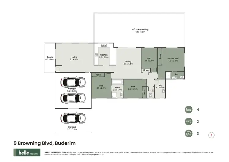 Floorplan of Homely house listing, 9 Browning Boulevard, Buderim QLD 4556