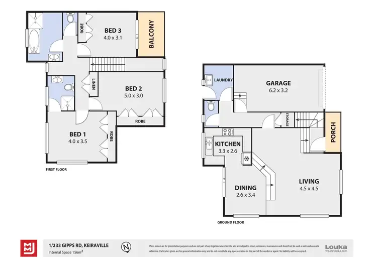 Floorplan of Homely townhouse listing, 1/233 Gipps Road, Keiraville NSW 2500