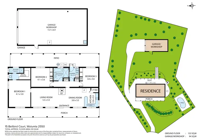 Floorplan of Homely house listing, 15 Bellbird Court, Wolumla NSW 2550