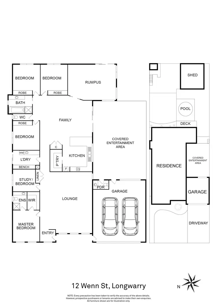 Floorplan of Homely house listing, 12 Wenn Street, Longwarry VIC 3816