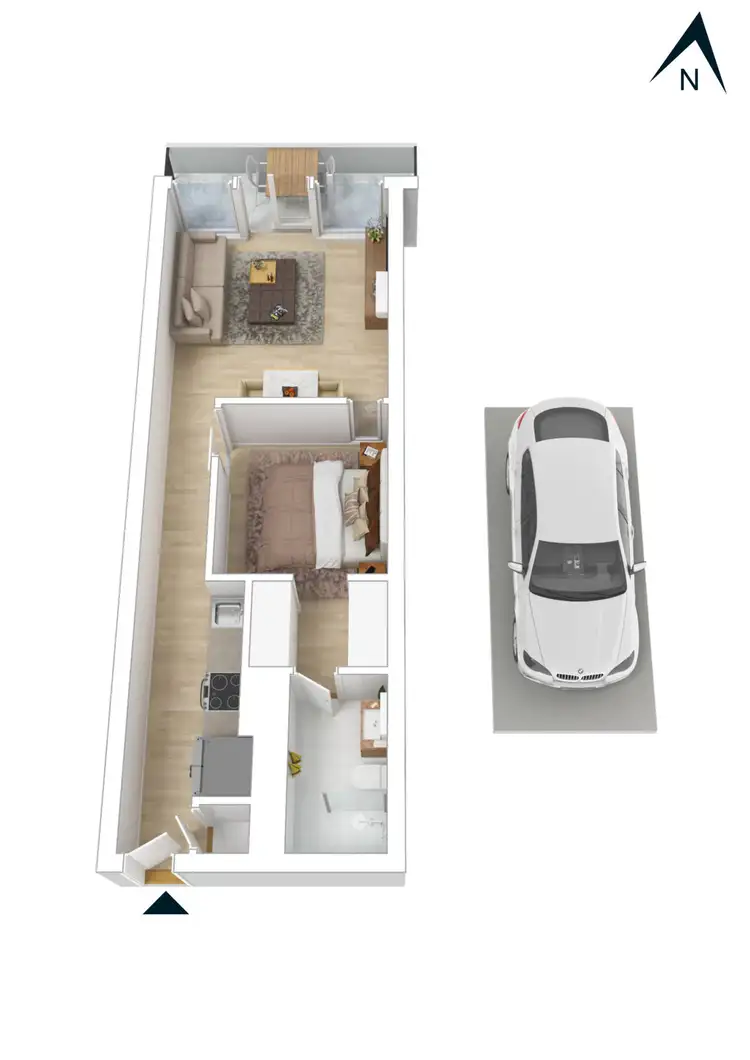 Floorplan of Homely apartment listing, 913/74 Queens Road, Melbourne VIC 3004
