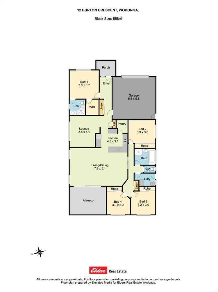 Floorplan of Homely house listing, 12 Burton Crescent, Wodonga VIC 3690