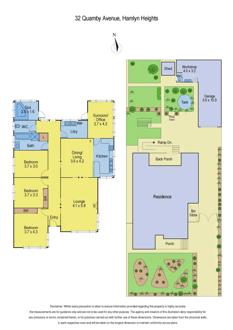 Floorplan of Homely house listing, 32 Quamby Avenue, Hamlyn Heights VIC 3215