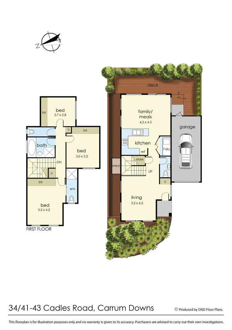 Floorplan of Homely townhouse listing, 34/41-43 Cadles Road, Carrum Downs VIC 3201