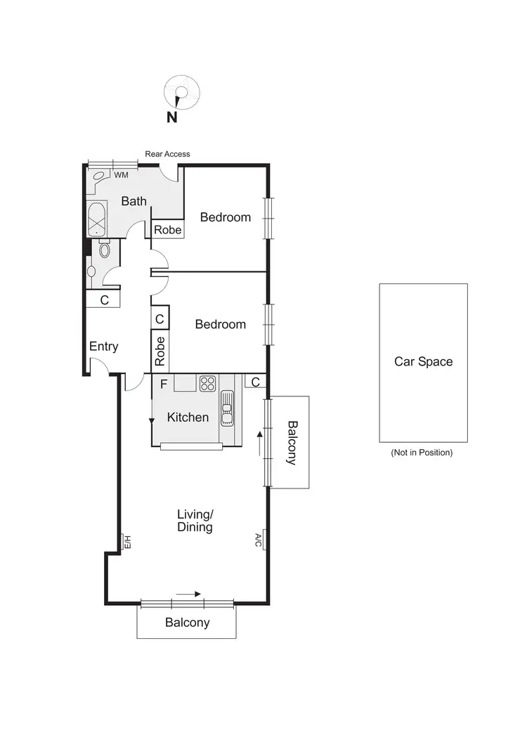 Floorplan of Homely apartment listing, 4/1a Hennessy Avenue, Elwood VIC 3184