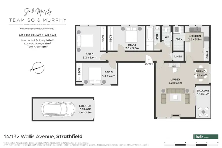 Floorplan of Homely apartment listing, 14/132 Wallis Avenue, Strathfield NSW 2135