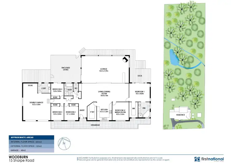 Floorplan of Homely rural property listing, 15 Sharpe Road, Woodburn NSW 2472