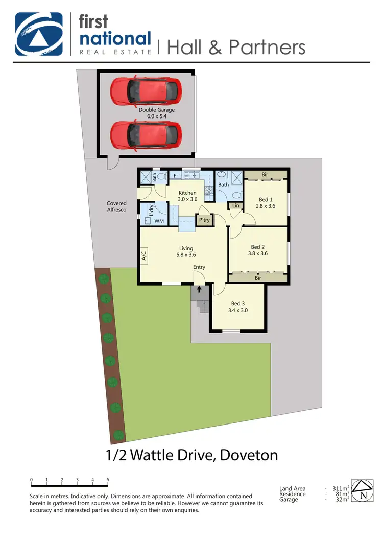 Floorplan of Homely unit listing, 1/2 Wattle Drive, Doveton VIC 3177