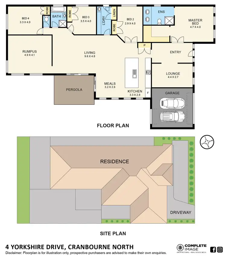 Floorplan of Homely house listing, 4 Yorkshire Drive, Cranbourne North VIC 3977