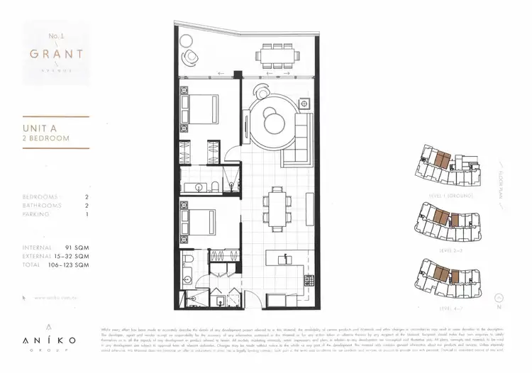 Floorplan of Homely apartment listing, Level 5/1510/1 Grant Avenue, Hope Island QLD 4212