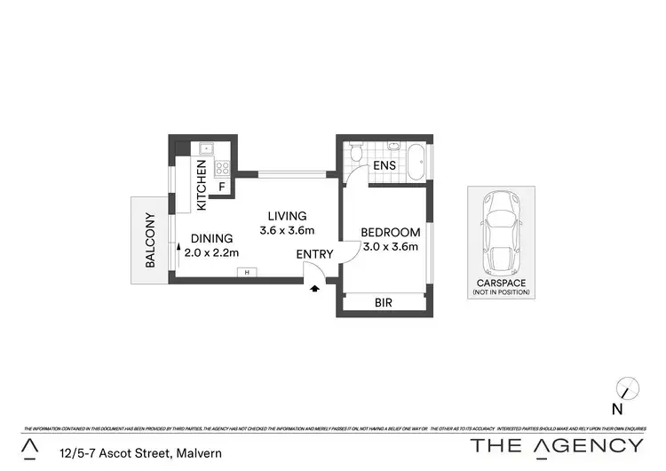 Floorplan of Homely apartment listing, 12/5-7 Ascot Street, Malvern VIC 3144