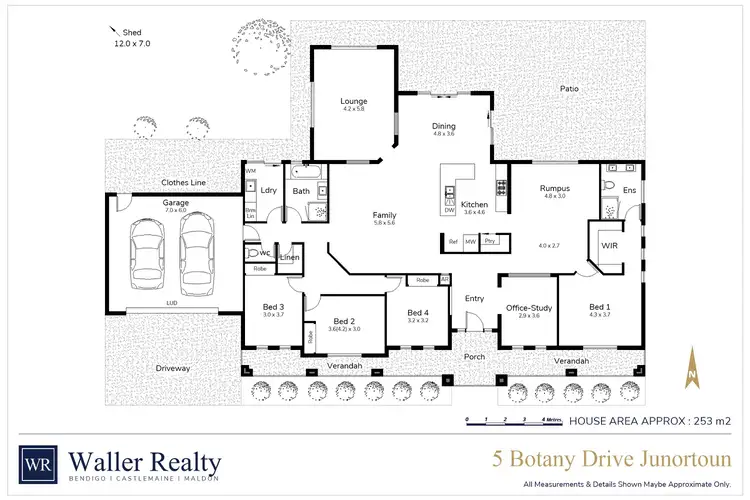 Floorplan of Homely house listing, 5 Botany Drive, Junortoun VIC 3551
