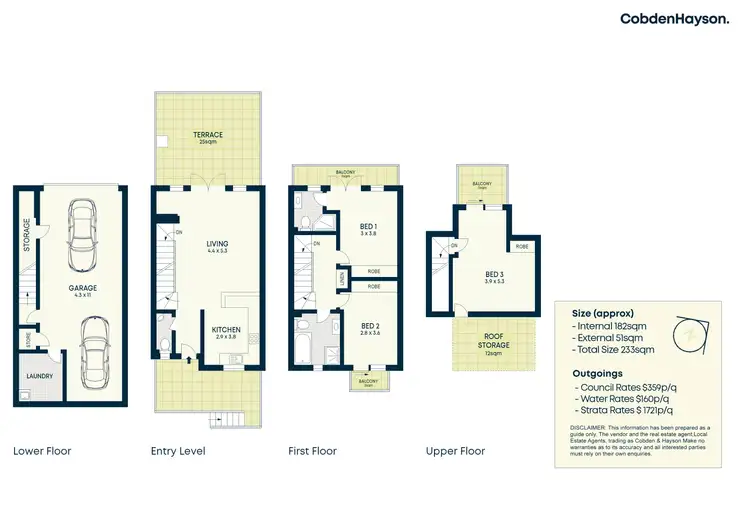 Floorplan of Homely townhouse listing, 2 Whitfield Avenue, Lane Cove NSW 2066