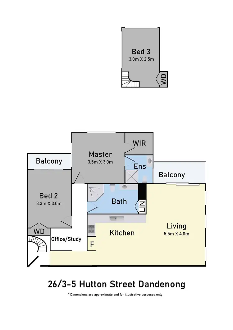 Floorplan of Homely apartment listing, 26/3-5 Hutton Street, Dandenong VIC 3175