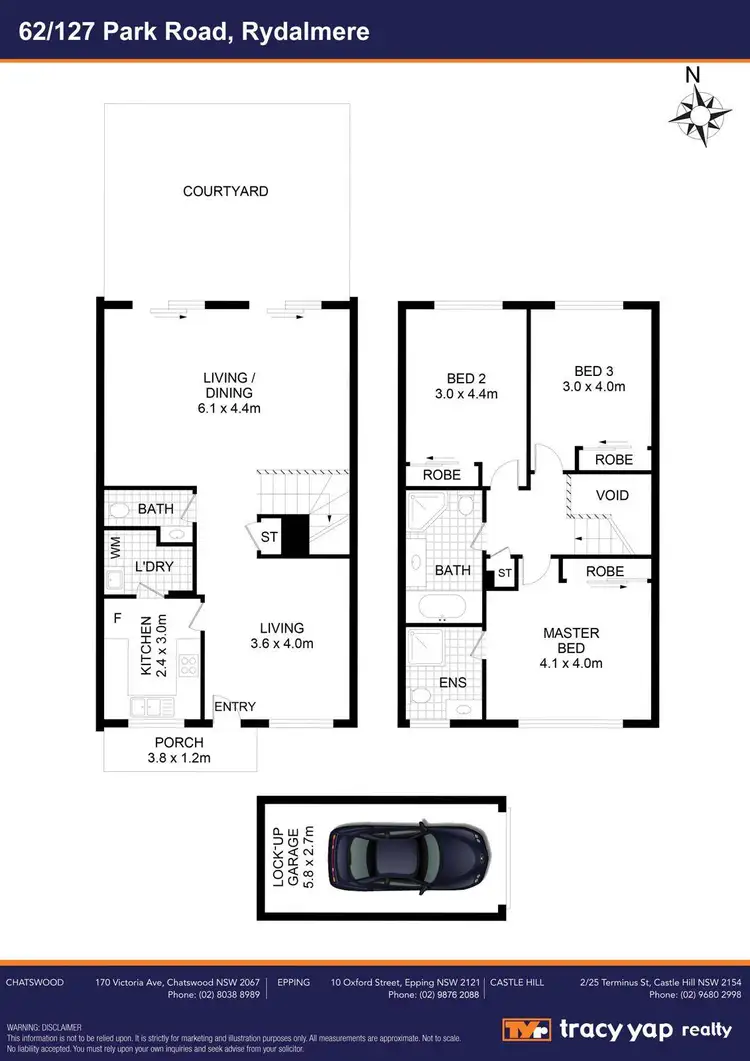 Floorplan of Homely townhouse listing, 62/127 Park Road, Rydalmere NSW 2116