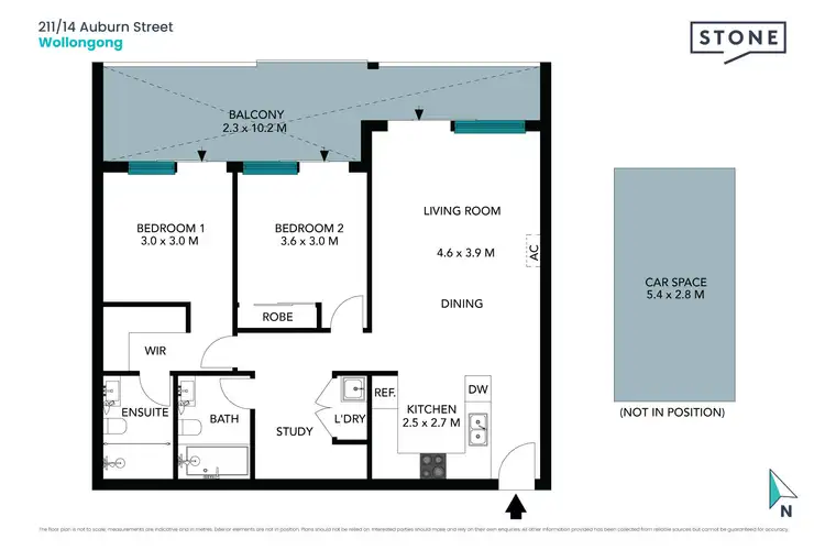 Floorplan of Homely apartment listing, 211/14 Auburn Street, Wollongong NSW 2500