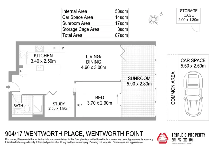 Floorplan of Homely apartment listing, 904/17 Wentworth Place, Wentworth Point NSW 2127