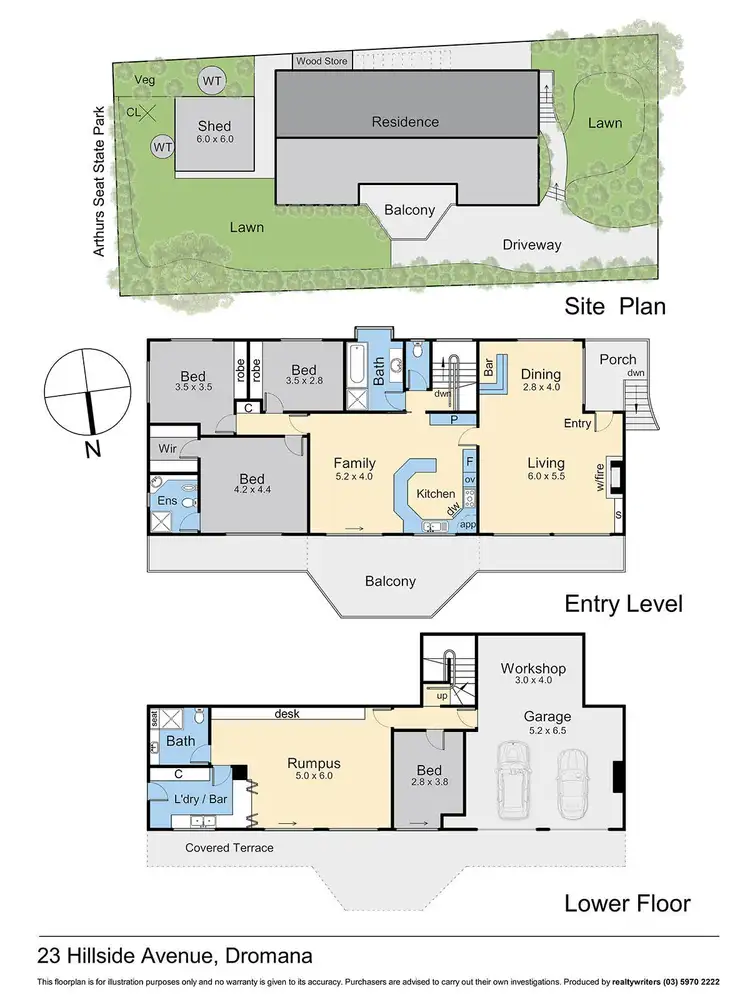 Floorplan of Homely house listing, 23 Hillside Avenue, Dromana VIC 3936