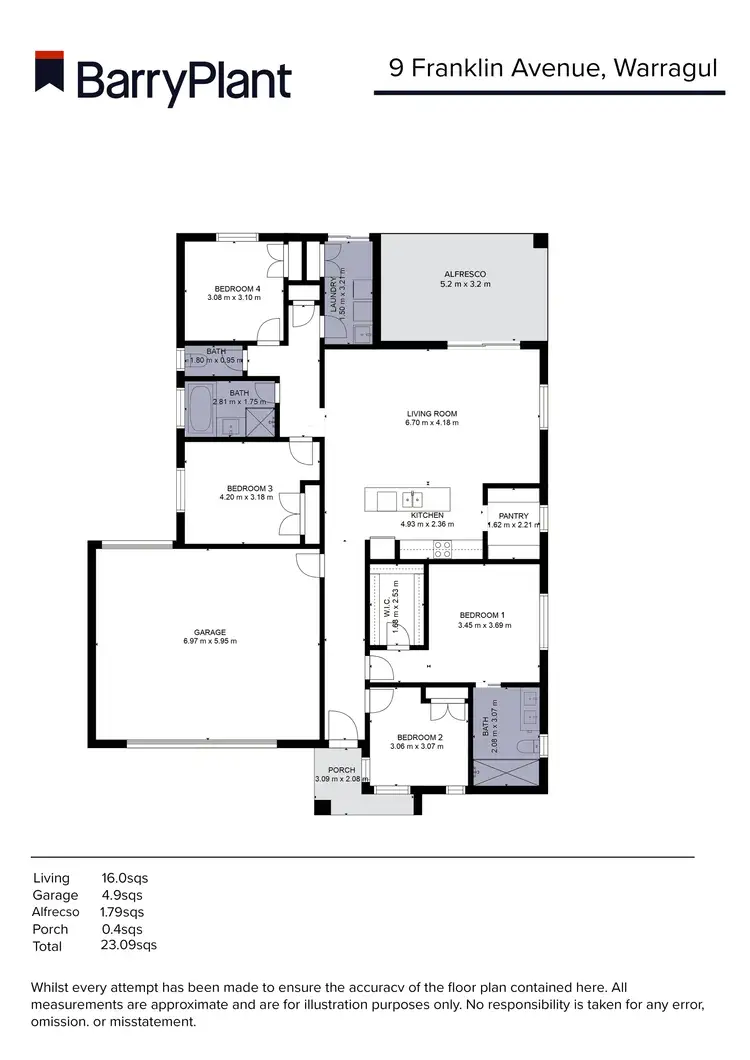 Floorplan of Homely house listing, 9 Franklin Avenue, Warragul VIC 3820