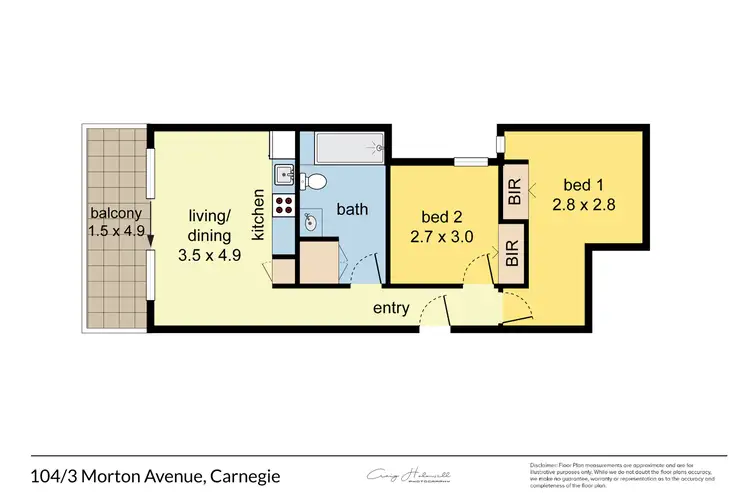 Floorplan of Homely unit listing, 104/3 Morton Avenue, Carnegie VIC 3163