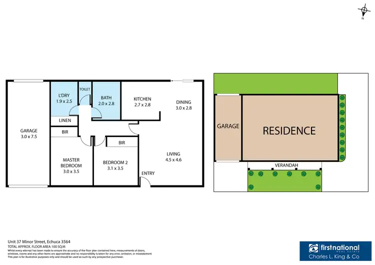 Floorplan of Homely unit listing, 3/7 Minor Street, Echuca VIC 3564