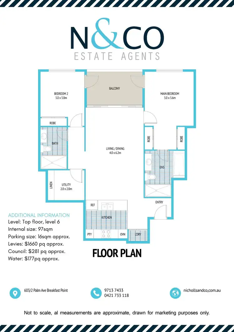 Floorplan of Homely apartment listing, 603/2 Palm Avenue, Breakfast Point NSW 2137