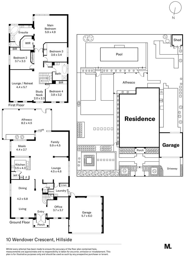 Floorplan of Homely house listing, 10 Wendover Crescent, Hillside VIC 3037