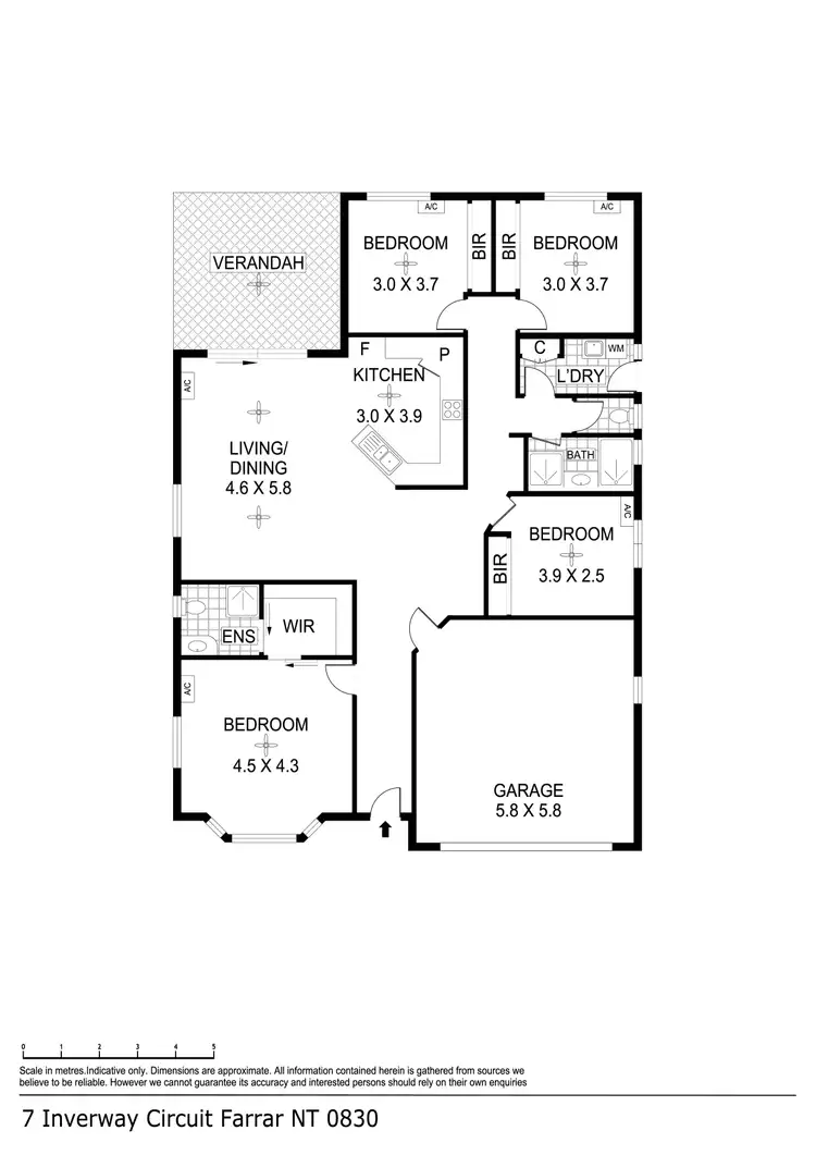 Floorplan of Homely house listing, 7 Inverway Circuit, Farrar NT 830