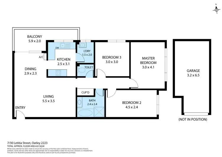 Floorplan of Homely unit listing, 7/30 Letitia Street, Oatley NSW 2223