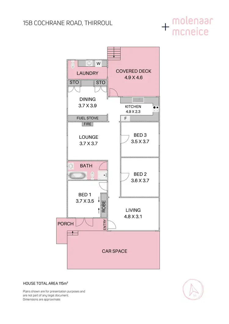 Floorplan of Homely house listing, 15B Cochrane Road, Thirroul NSW 2515