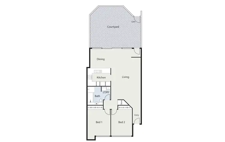 Floorplan of Homely apartment listing, 1/18 Currie Crescent, Kingston ACT 2604