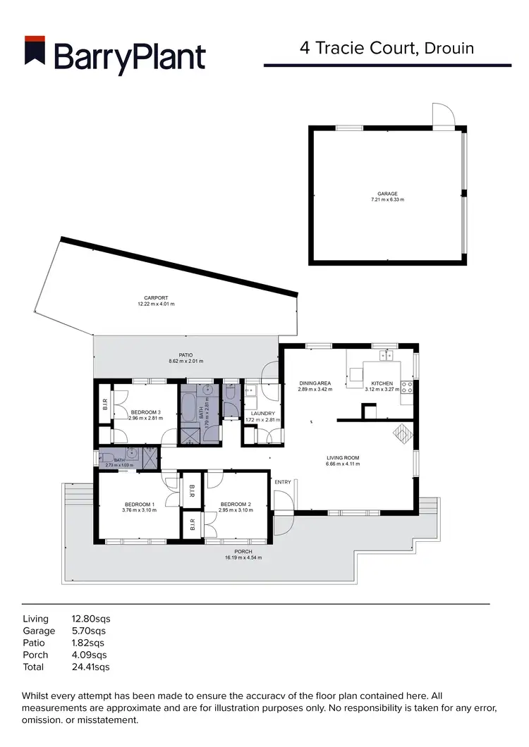 Floorplan of Homely house listing, 4 Tracie Court, Drouin VIC 3818