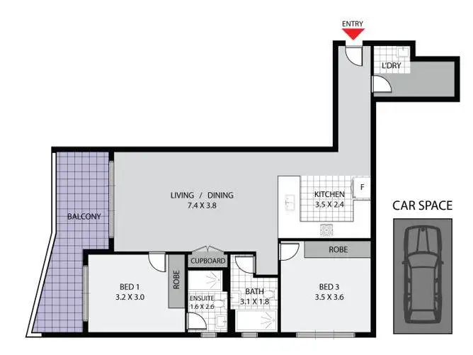 Floorplan of Homely apartment listing, 34/136-140 High Street, Penrith NSW 2750